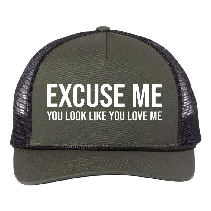 Excuse Me You Look Like You Love Me Retro Rope Trucker Hat Cap