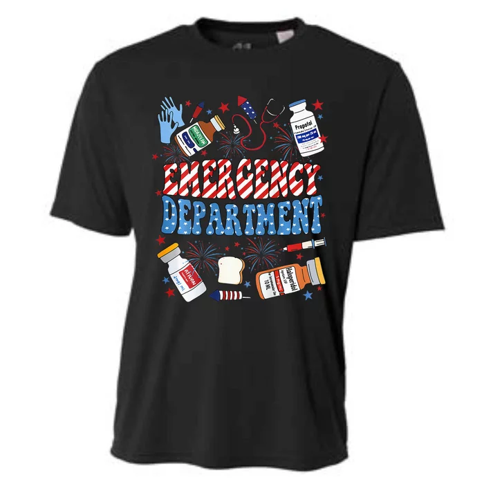 Er Nurse 4th July Emergency Department Er Nurse Graduation Cooling Performance Crew T-Shirt