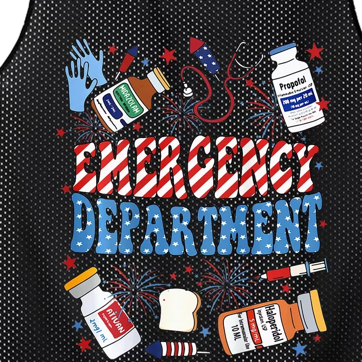 Er Nurse 4th July Emergency Department Er Nurse Graduation Mesh Reversible Basketball Jersey Tank