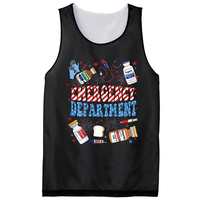 Er Nurse 4th July Emergency Department Er Nurse Graduation Mesh Reversible Basketball Jersey Tank