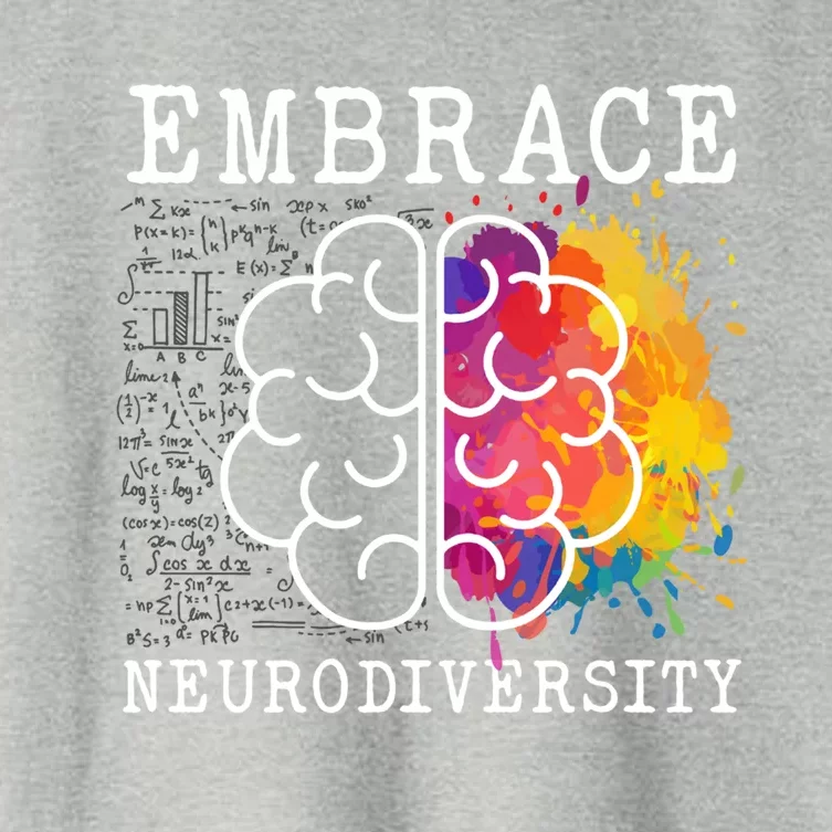 Embrace Neurodiversity Autism Adhd Asd Rainbow Brain Gift Women's Crop Top Tee