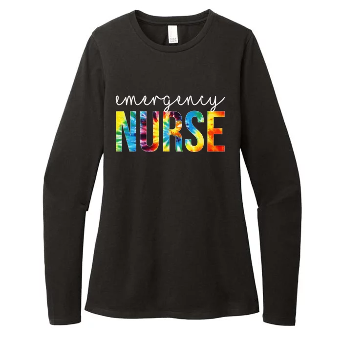 Emergency Nurse Appreciation Day Tie Dye For  For Work Womens CVC Long Sleeve Shirt