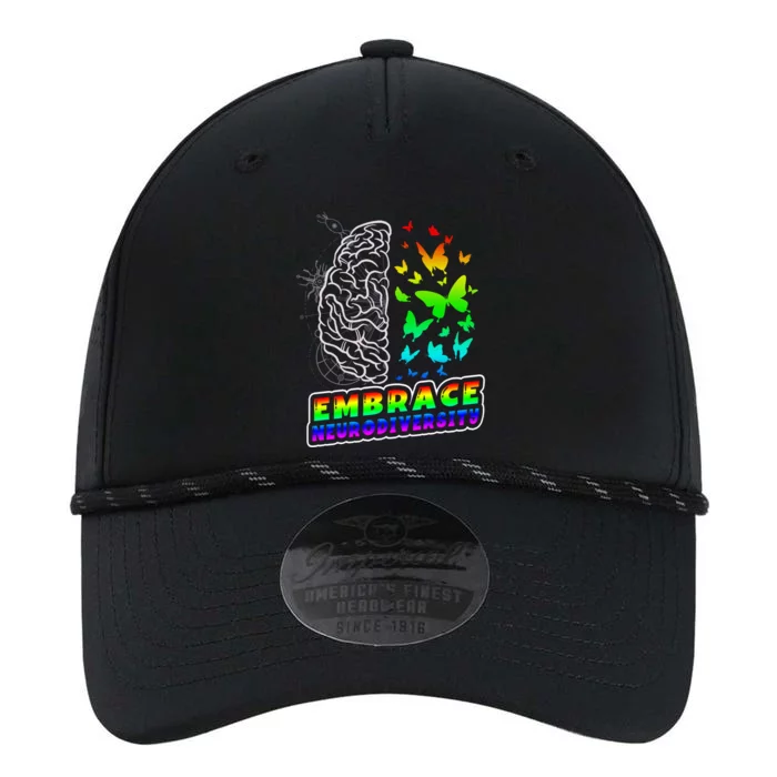 Embrace Neurodiversity Autism Adhd Asd Rainbow Brain Cool Gift Performance The Dyno Cap