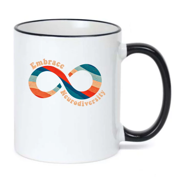 Embrace Neurodiversity Autism Awareness Spectrum Disorder Gift Black Color Changing Mug