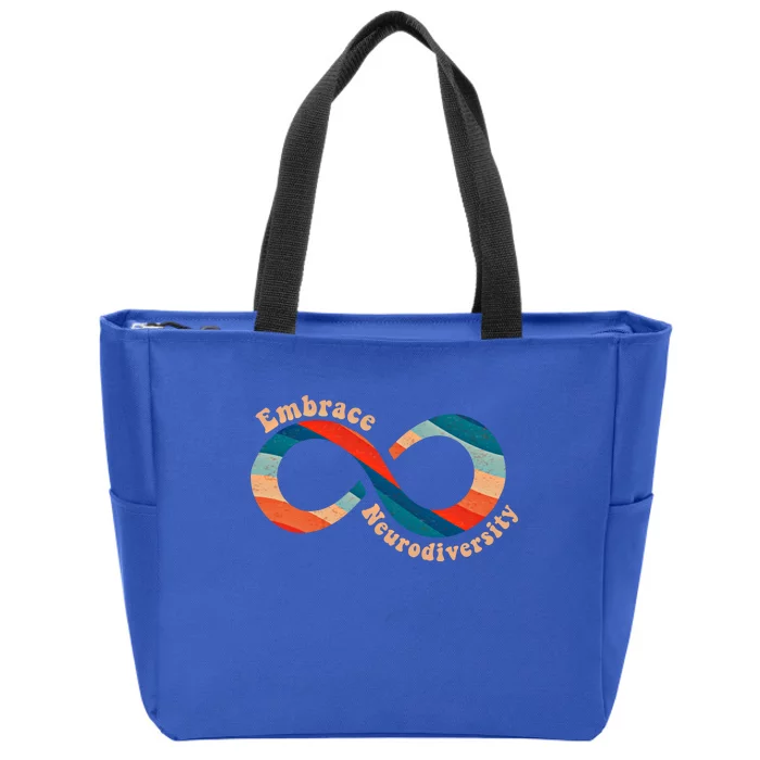 Embrace Neurodiversity Autism Awareness Spectrum Disorder Gift Zip Tote Bag