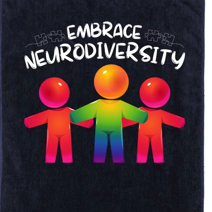 Embrace Neurodiversity Autism Neurodivergent Awareness Platinum Collection Golf Towel