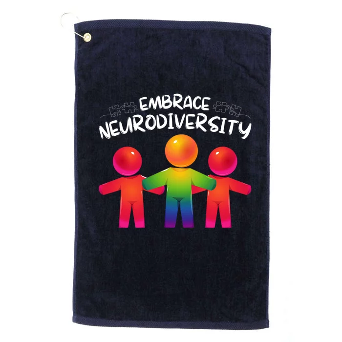 Embrace Neurodiversity Autism Neurodivergent Awareness Platinum Collection Golf Towel