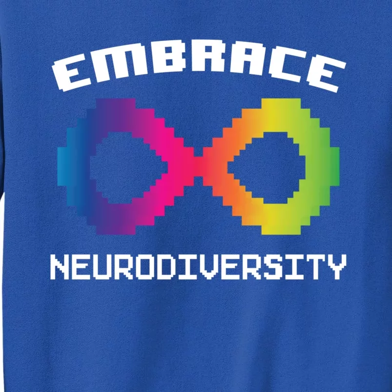 Embrace Neurodiversity Autism Adhd Asd Rainbow Brain Gift Sweatshirt