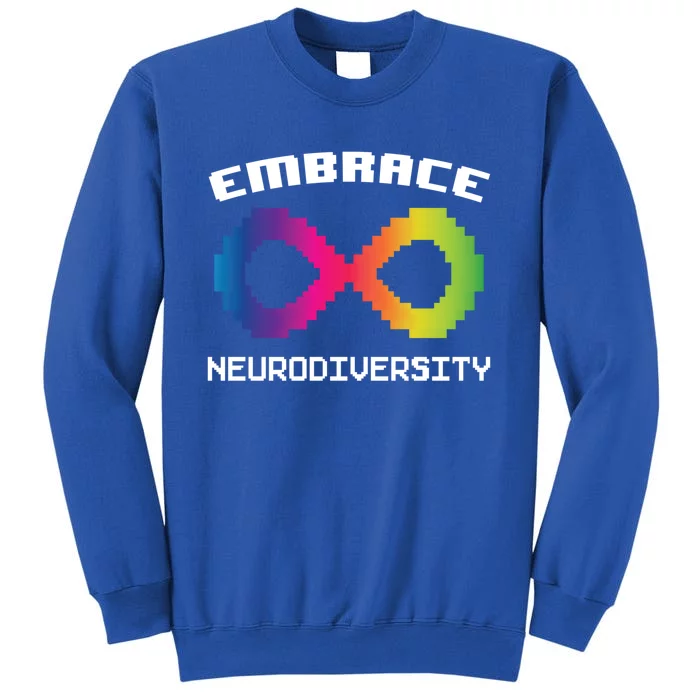 Embrace Neurodiversity Autism Adhd Asd Rainbow Brain Gift Sweatshirt