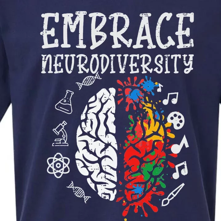 Embrace Neurodiversity Autism Awareness Asd Sueded Cloud Jersey T-Shirt