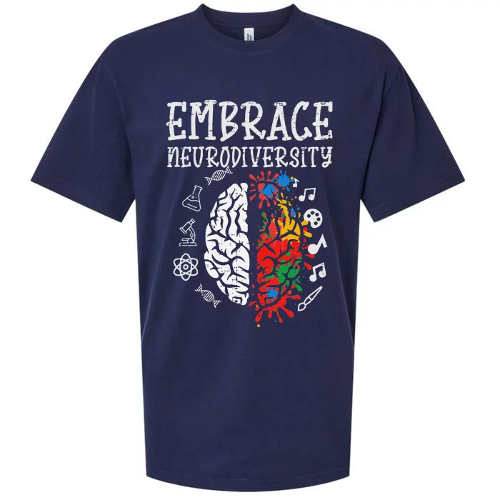 Embrace Neurodiversity Autism Awareness Asd Sueded Cloud Jersey T-Shirt