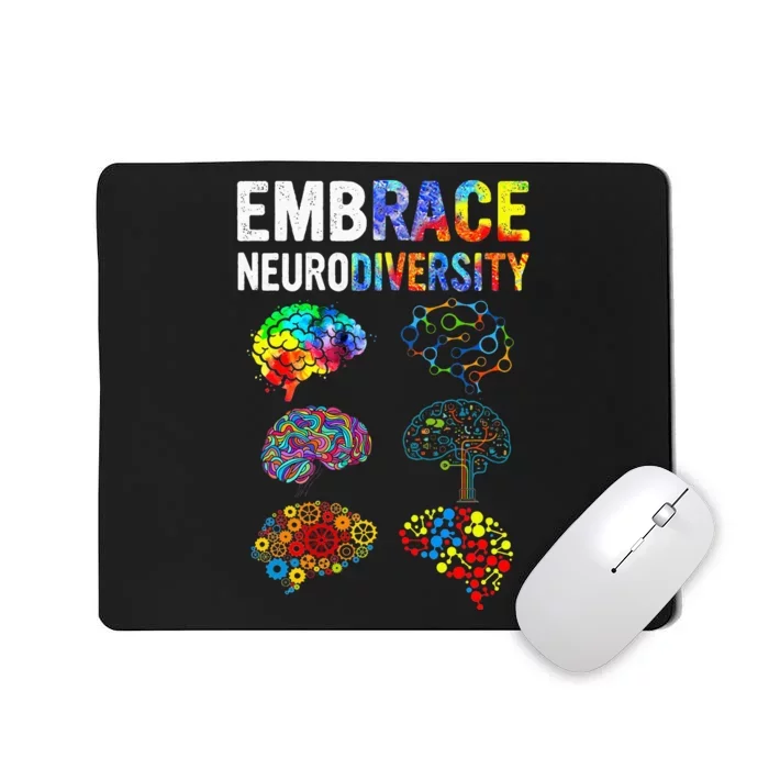 Embrace Neurodiversity Autism Awareness ASD Mousepad