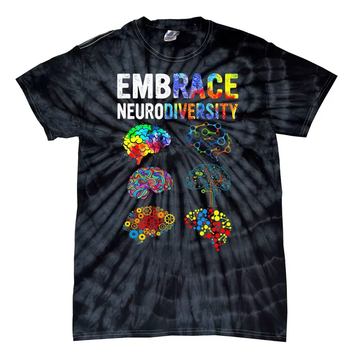 Embrace Neurodiversity Autism Awareness ASD Tie-Dye T-Shirt