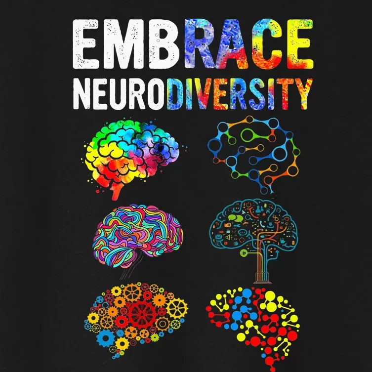 Embrace Neurodiversity Autism Awareness ASD Women's Crop Top Tee