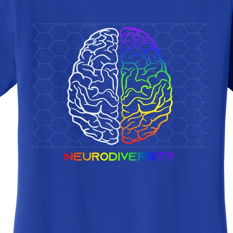 Embrace Neurodiversity Autism Adhd Asd Rainbow Brain Meaningful Gift Women's T-Shirt