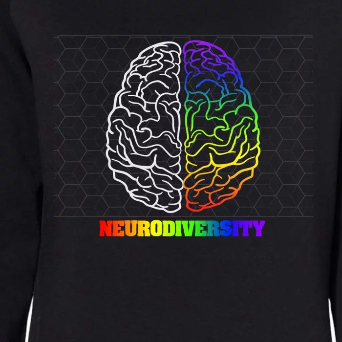 Embrace Neurodiversity Autism Adhd Asd Rainbow Brain Funny Gift Womens California Wash Sweatshirt