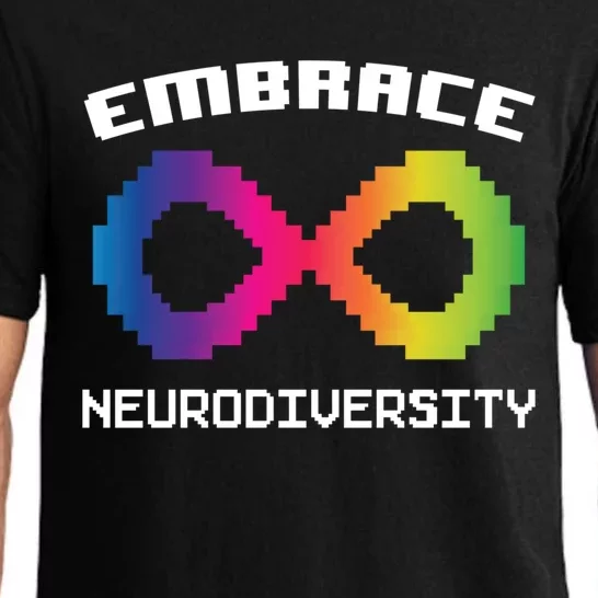 Embrace Neurodiversity Autism Adhd Asd Rainbow Brain Gift Pajama Set