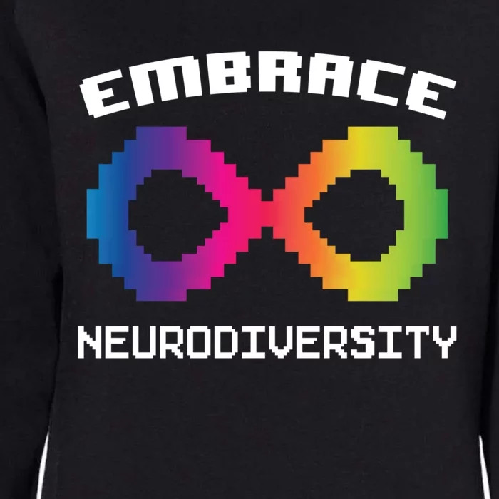 Embrace Neurodiversity Autism Adhd Asd Rainbow Brain Gift Womens California Wash Sweatshirt