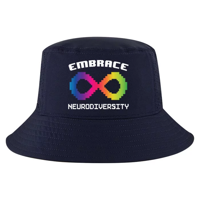 Embrace Neurodiversity Autism Adhd Asd Rainbow Brain Gift Cool Comfort Performance Bucket Hat