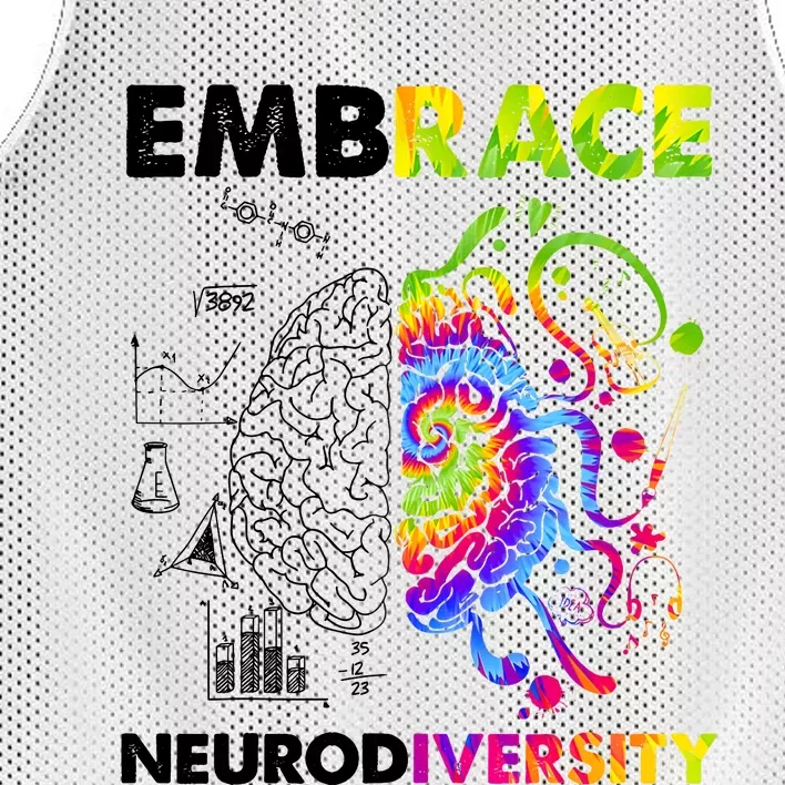 Embrace Neurodiversity Autism Awareness Mesh Reversible Basketball Jersey Tank