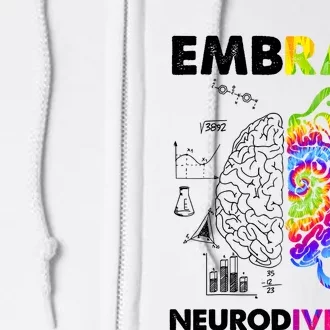 Embrace Neurodiversity Autism Awareness Full Zip Hoodie