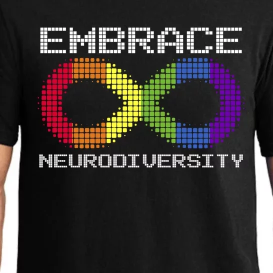 Embrace Neurodiversity Autism Adhd Asd Rainbow Brain Gift Pajama Set