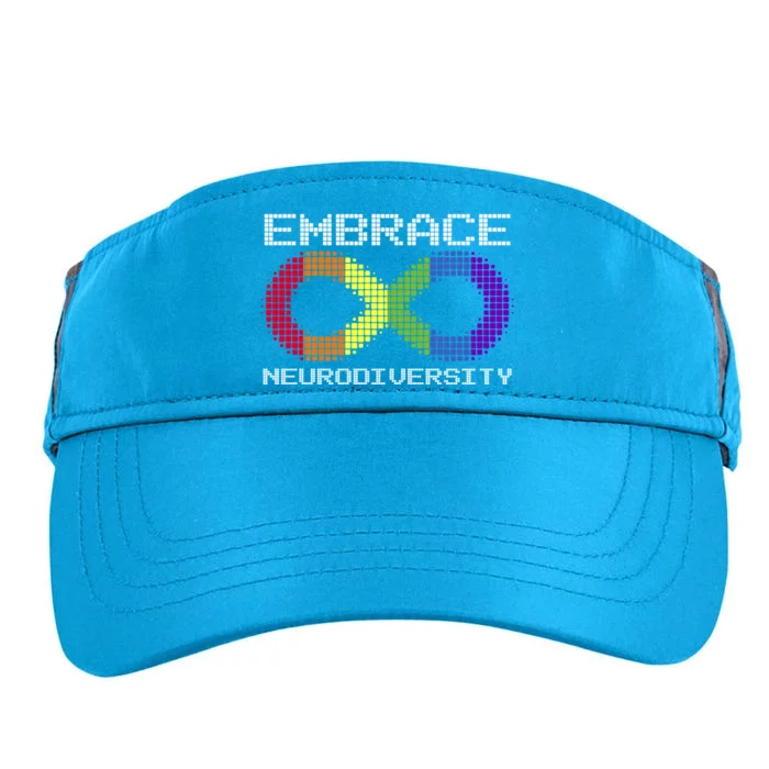 Embrace Neurodiversity Autism Adhd Asd Rainbow Brain Gift Adult Drive Performance Visor