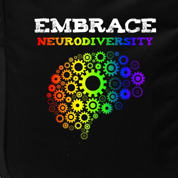 Embrace Neurodiversity Autism Adhd Rainbow Brain Screws Gift Impact Tech Backpack