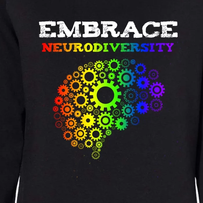 Embrace Neurodiversity Autism Adhd Rainbow Brain Screws Gift Womens California Wash Sweatshirt