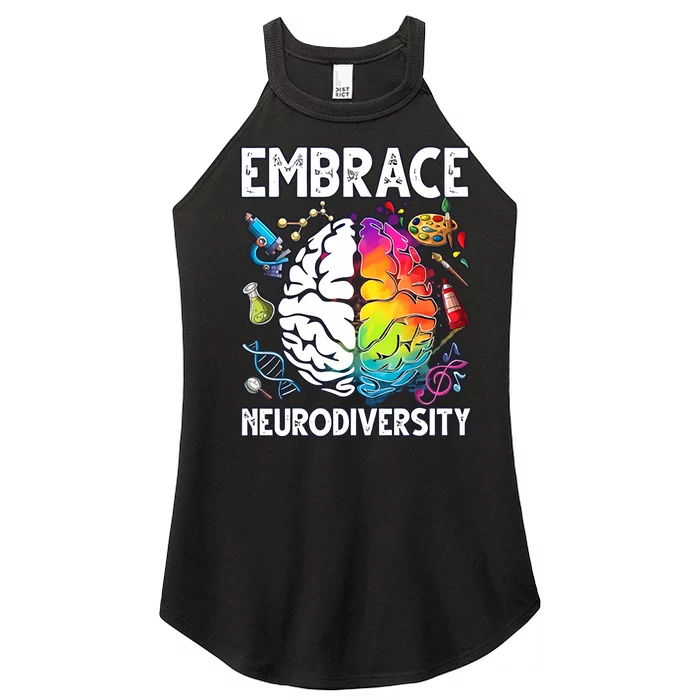 Embrace Neurodiversity Autism Mom Autism Awareness Supporter Pride Women’s Perfect Tri Rocker Tank