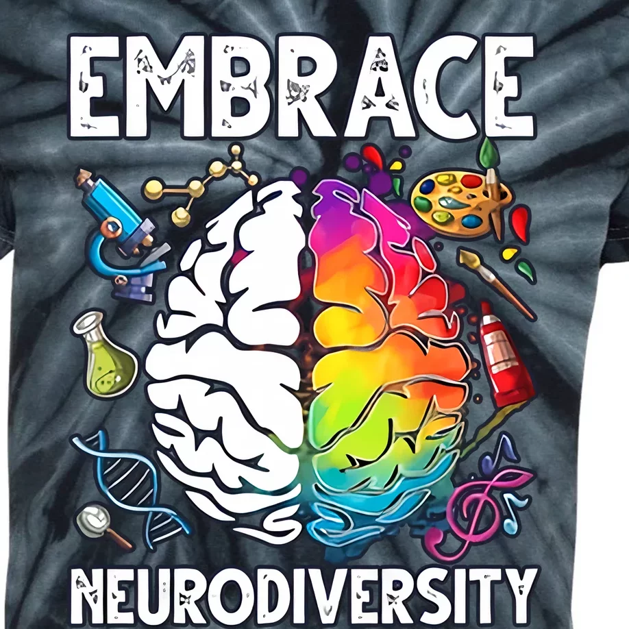 Embrace Neurodiversity Autism Mom Autism Awareness Supporter Pride Kids Tie-Dye T-Shirt