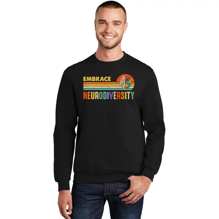 Embrace Neurodiversity Autism Awareness ASD ADHD Vintage Sweatshirt