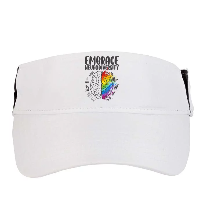 Embrace Neurodiversity Autism Awareness Colorful Brain Adult Drive Performance Visor