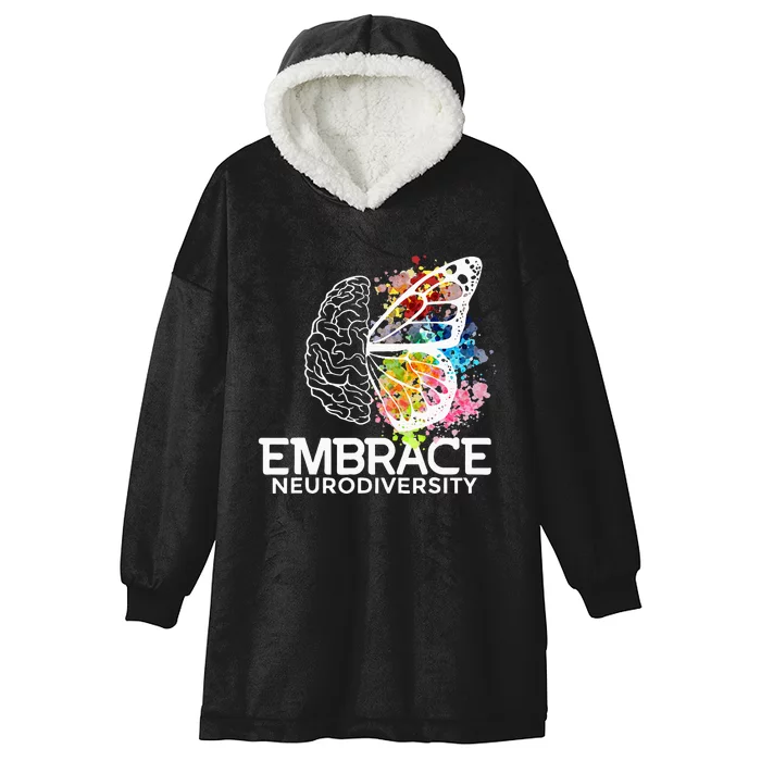 Embrace Neurodiversity Adhd Awareness Hooded Wearable Blanket