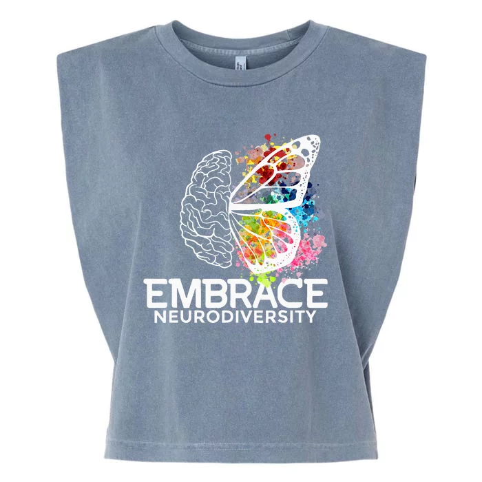 Embrace Neurodiversity Adhd Awareness Garment-Dyed Women's Muscle Tee