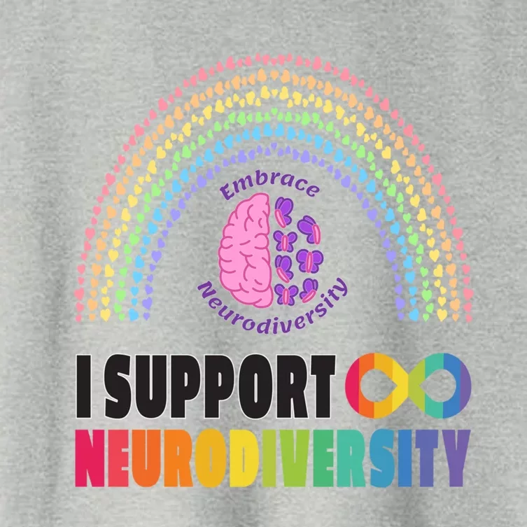 Embrace Neurodiversity Autism Spectrum Adhd Asd Rainbow Gift Women's Crop Top Tee