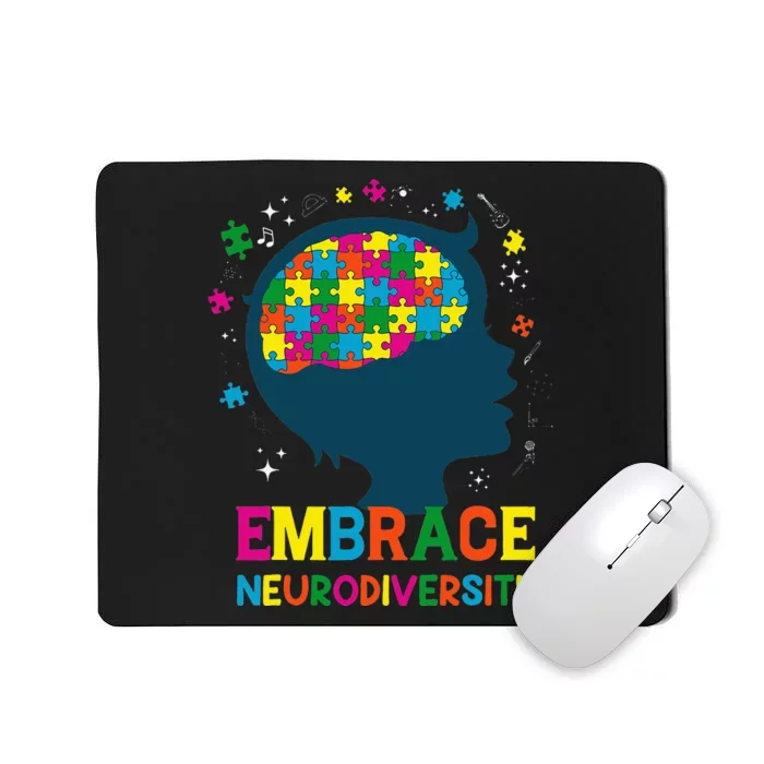 Embrace Neurodiversity Autism Awareness ADHD Mousepad