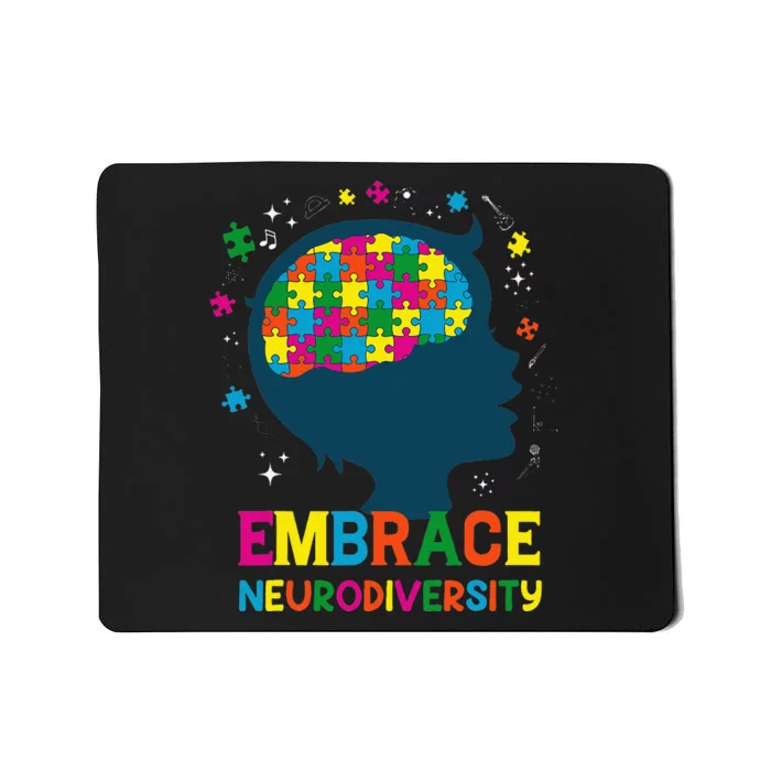 Embrace Neurodiversity Autism Awareness ADHD Mousepad