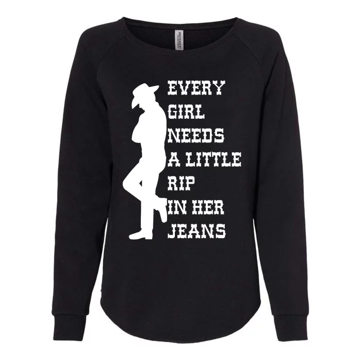 Every  Needs A Little Rip In Her Jeans A Womens California Wash Sweatshirt