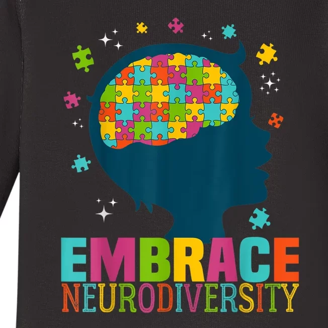 Embrace Neurodiversity Autism Awareness ASD Neurodiversity Baby Long Sleeve Bodysuit