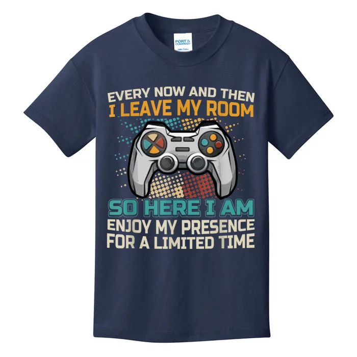 Every Now And Then I Leave My Room Funny Gaming Gamer Gift Kids T-Shirt