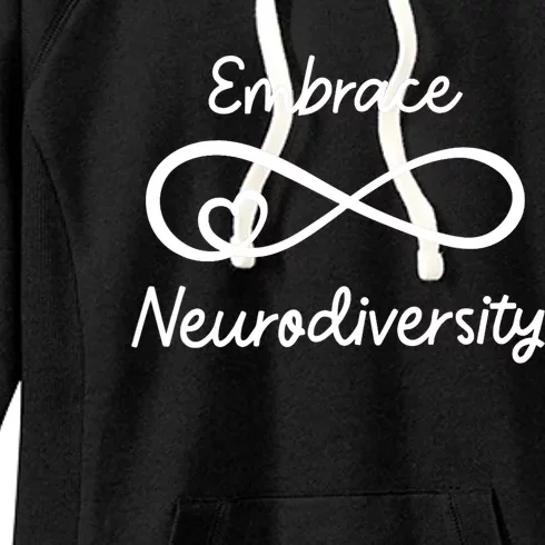 Embrace Neurodiversity Autism Awareness Teacher Mom Women's Fleece Hoodie