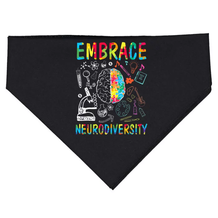 Embrace Neurodiversity Autism Awareness ASD USA-Made Doggie Bandana