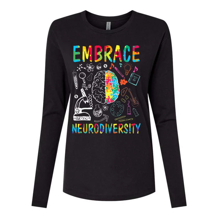 Embrace Neurodiversity Autism Awareness ASD Womens Cotton Relaxed Long Sleeve T-Shirt