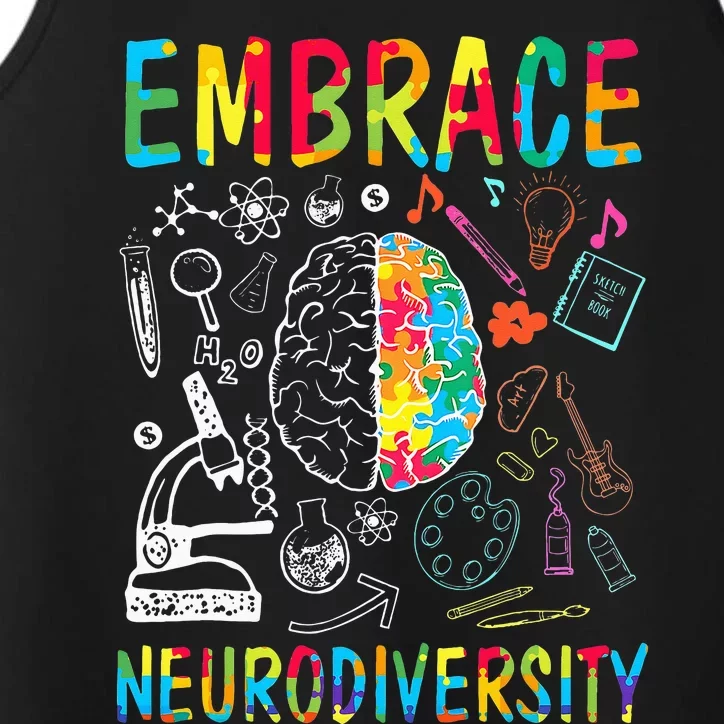 Embrace Neurodiversity Autism Awareness ASD Performance Tank