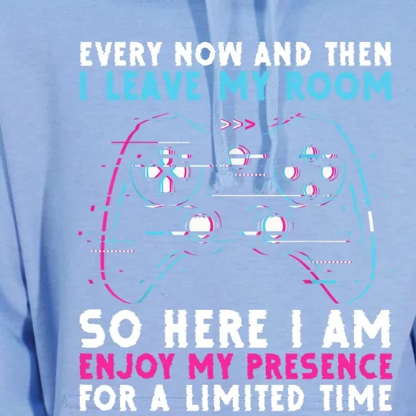 Every Now And Then I Leave My Room Funny Gaming Unisex Surf Hoodie