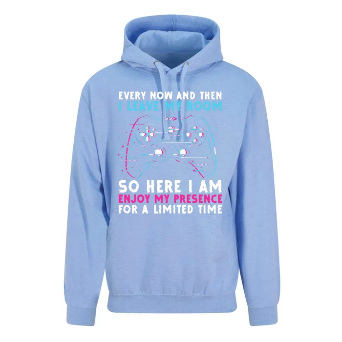 Every Now And Then I Leave My Room Funny Gaming Unisex Surf Hoodie