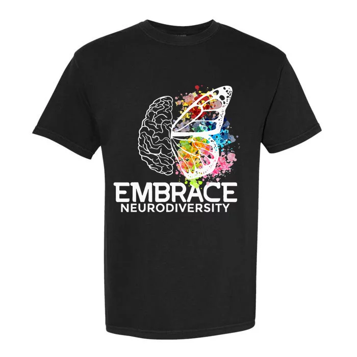 Embrace Neurodiversity adhd awareness Garment-Dyed Heavyweight T-Shirt