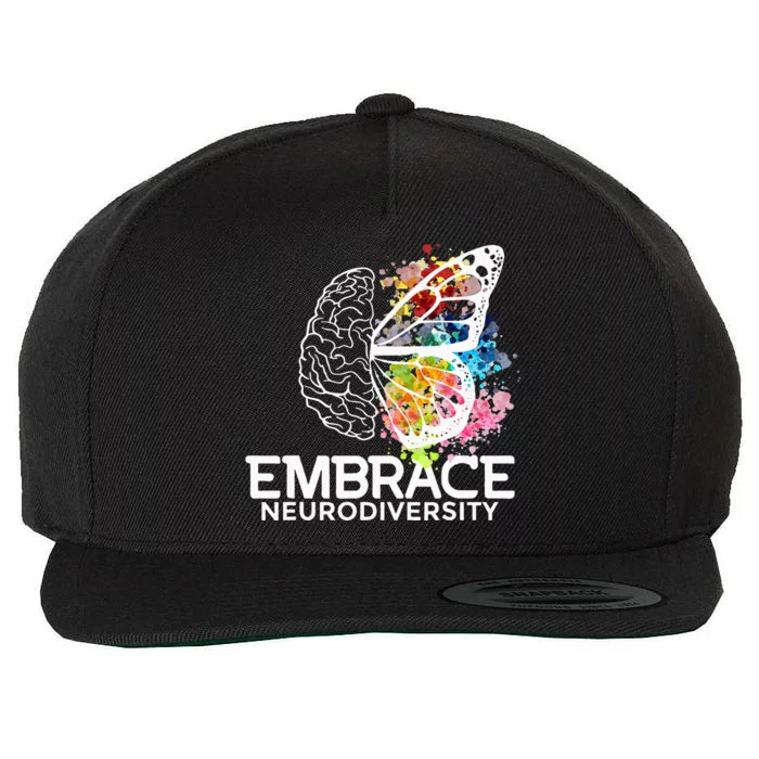 Embrace Neurodiversity adhd awareness Wool Snapback Cap