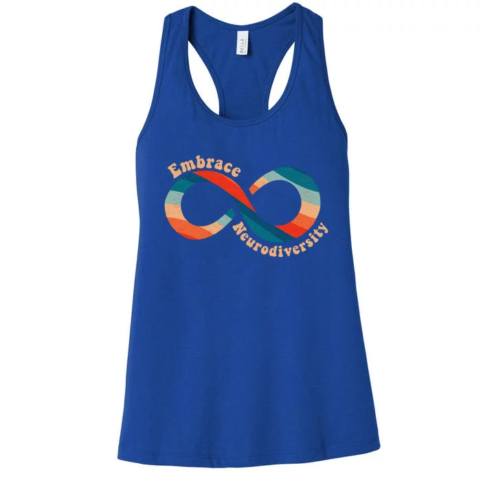 Embrace Neurodiversity Autism Awareness Spectrum Disorder Gift Women's Racerback Tank